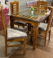 Glass Top Dining Table (4-Seater)